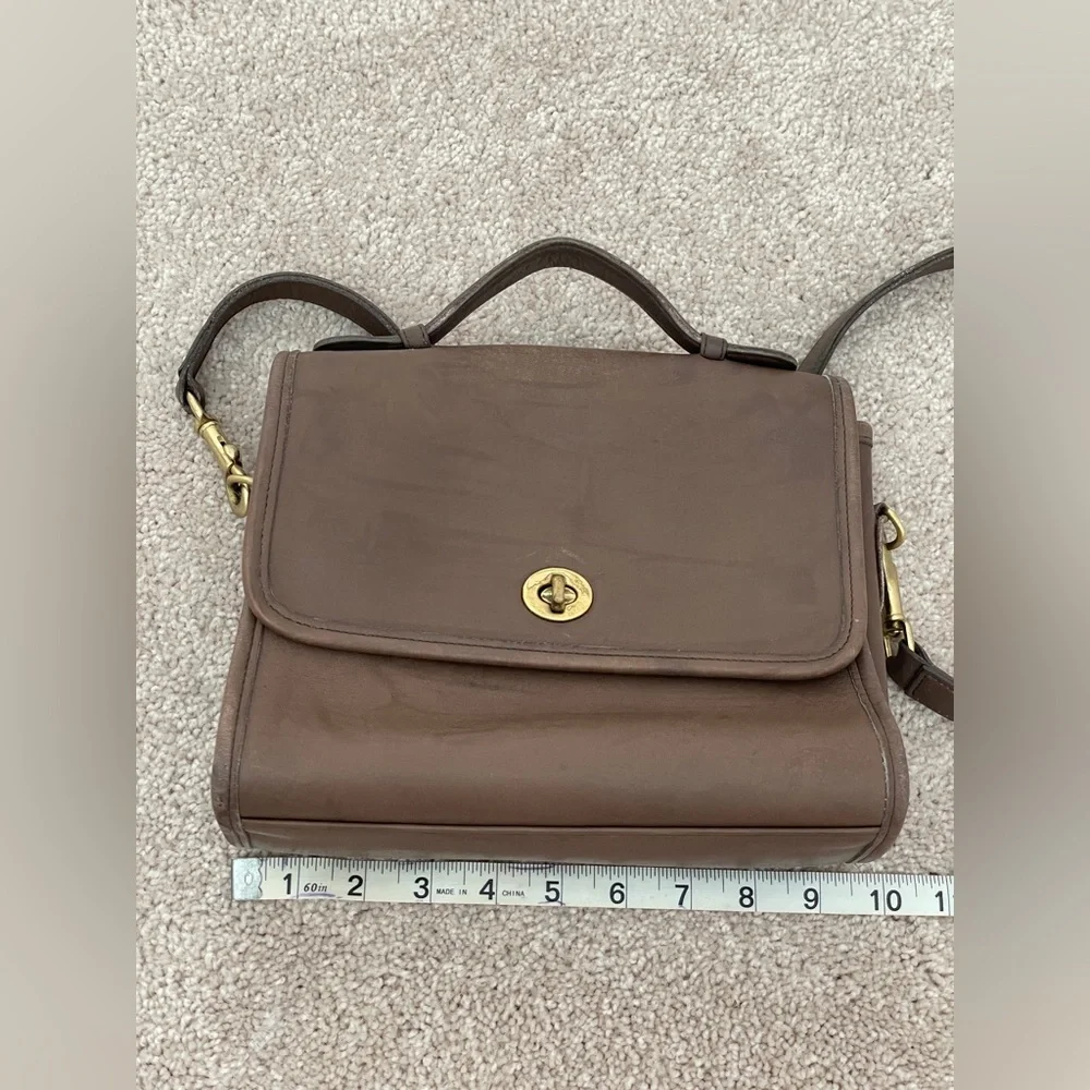 Coach vintage mocha brown leather court bag 9870